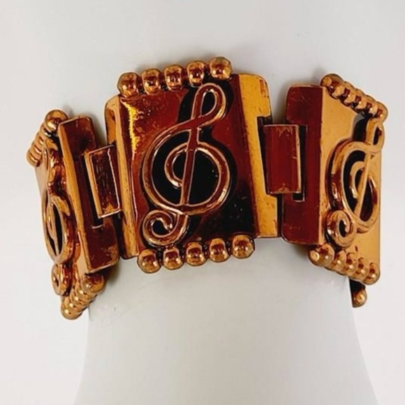 Vintage Jewelry - Vintage Enameled Copper Panel Bracelet
